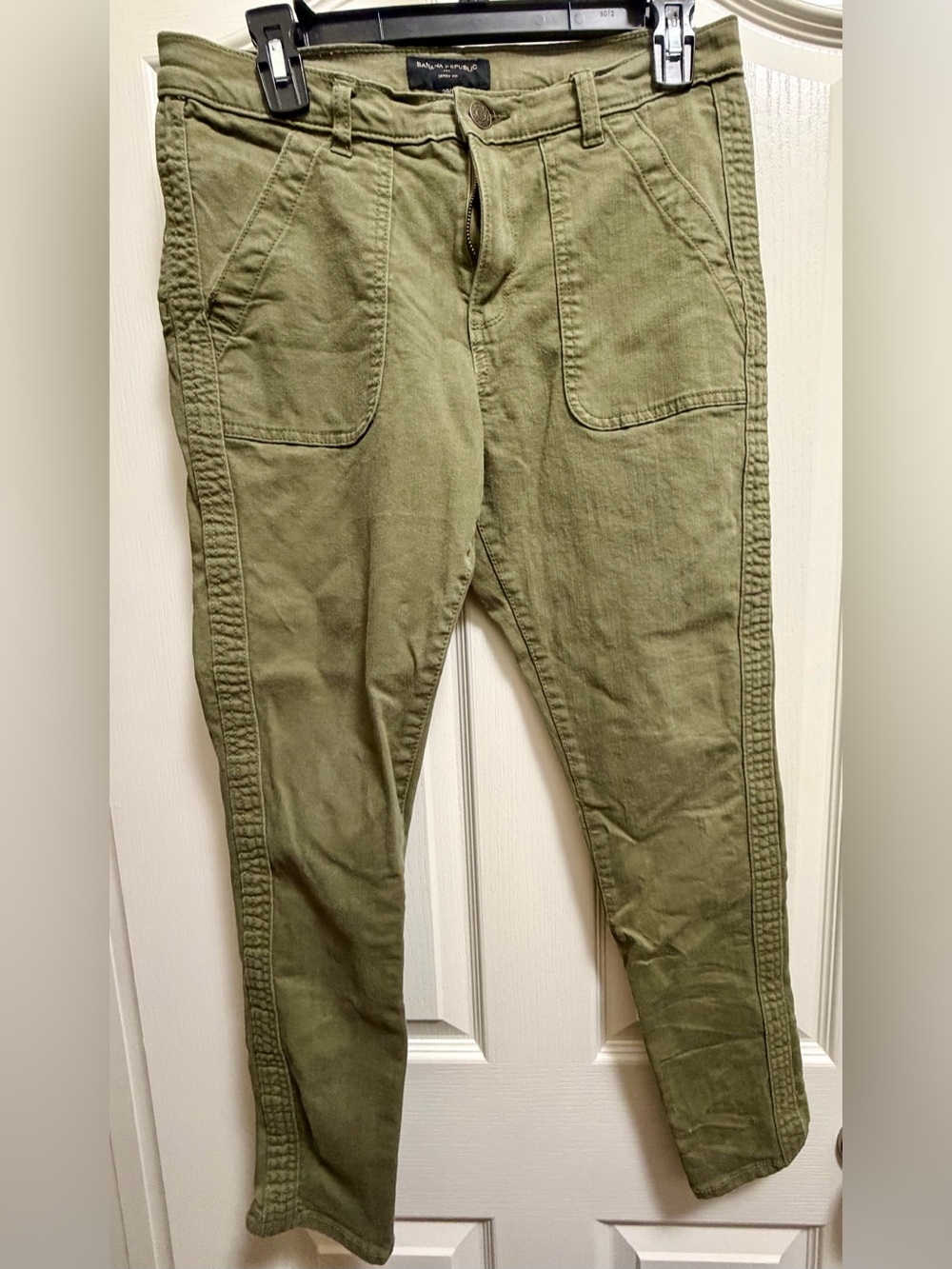 Banana Republic Skinny Fit Olive Green Utility Pants Size 29/8